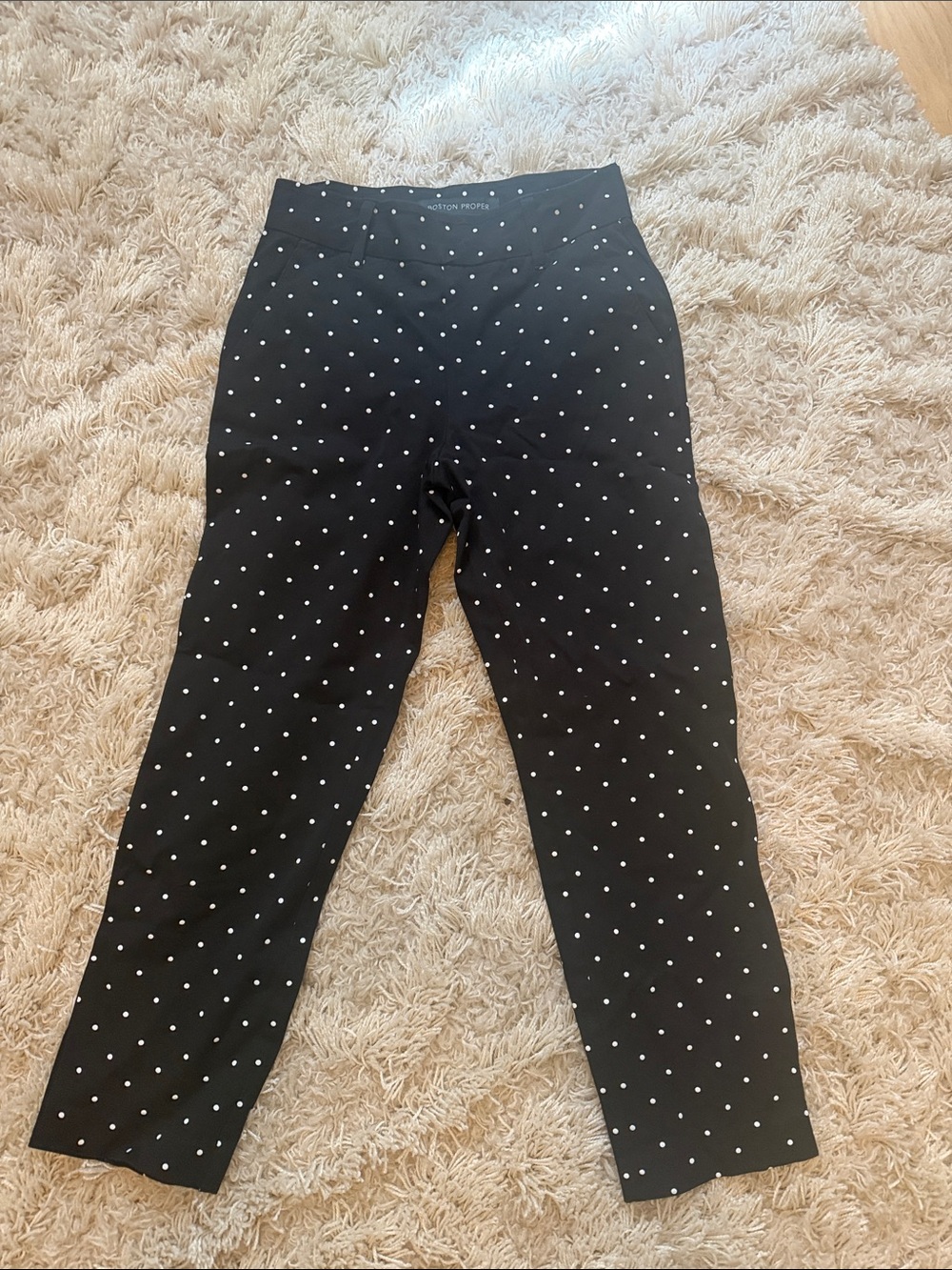 Cotton On Black Leggings with White Polka Dots